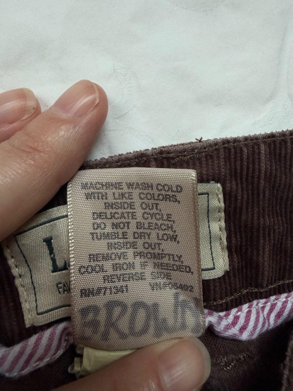 Women’s L.L. Bean Corduroy Brown Tan Purple Bundle Sz 12 - Picture 5 of 12